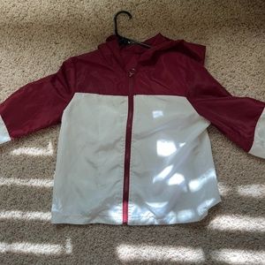 Burgundy and White Jacket Wind Breaker